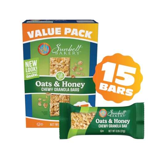 Sunbelt Bakery Oats & Honey Chewy Granola Bars  14.26 Oz. 15 Count (Box of 1)