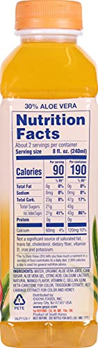 Goya Foods Aloe Vera Drink With Mango Flavor, 16.9 Fl Oz (Pack Of 12)