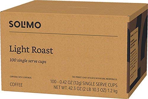 large online retailer Brand - Solimo Light Roast Coffee Pods, Compatible with Keurig 2.0, 100 Count