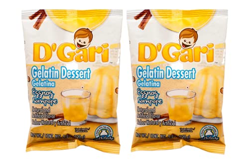 DGari Gelatinas Gelatins - Rompope (Eggnog) Flavor, 4.23 Ounce (Pack of 2)
