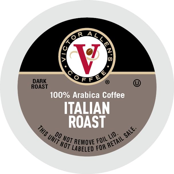 Victor Allen Coffee Italian Roast Dark Roast 200 Count Single Serve Pods for Keurig K-Cup malt-inspired