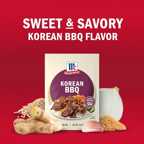 McCormick Seasoning Mix  Korean BBQ  For Sweet & Savory Korean BBQ Steak in Just 25 Minutes  1.12 oz (Pack of 12)