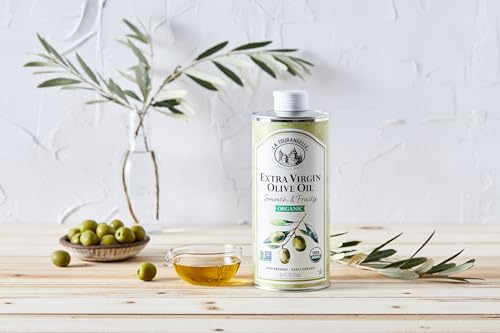La Tourangelle, Organic Extra Virgin Olive Oil, Cold-Pressed, Smooth & Fruity, Early Harvest for High Antioxidants From Spain, 2