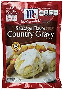 McCormick Country Gravy Mix, Sausage Flavor, 2.64 oz(Pack of 5)