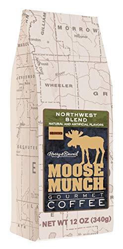 Moose Munch Gourmet Ground Coffee By Harry & David, 2/12 Oz Bags (Northwest Blend)