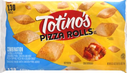 Totinos Pizza Rolls, Combination Flavored, Frozen Snacks, 130 Rolls, 63.5 oz