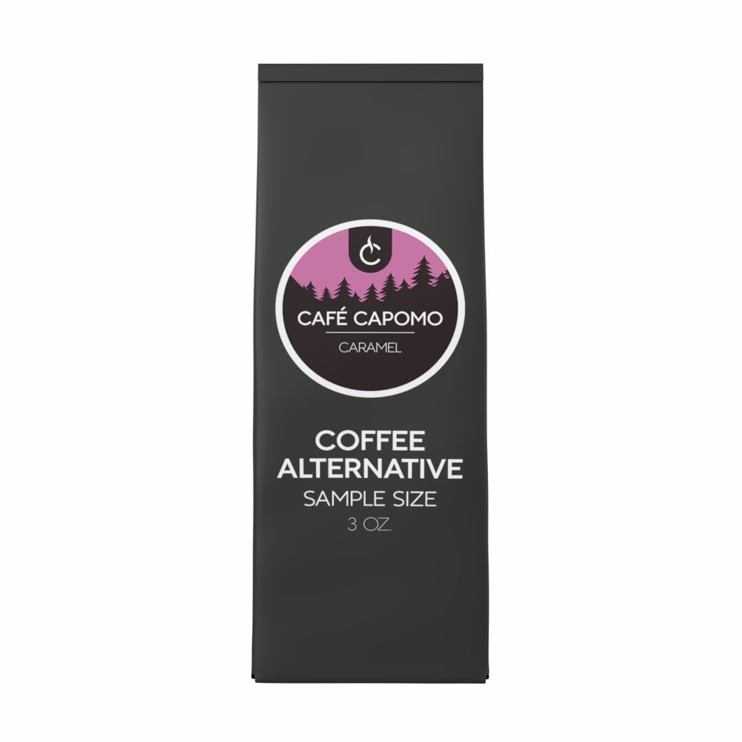 Tattvas Herbs Cafe Capomo Herbal Coffee Alternative, Caramel Dark Roast, 3 oz, Caffeine & Acid Free