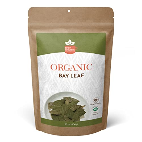 Spicy Organic Bay Leaf (Indian Tej Patta)- 100% Pure Usda Organic - Non-Gmo, Gluten-Free - Comes In A Resealable Pack - Non-Irra