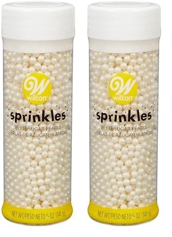 Wilton Sugar Pearls, White, 5 Oz, Non Toxic (Pack Of 2)