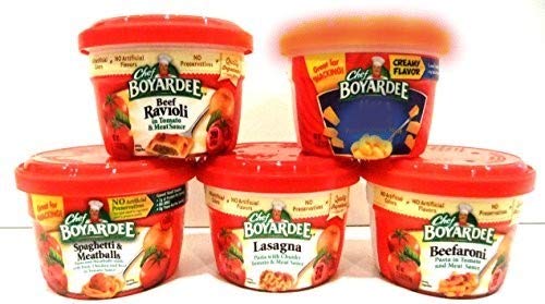 Chef Boyardee Microwavable Bowls Ultimate Variety 10 Pack - Beef Ravioli, Mini ABCs, Spaghetti & Meatballs, Lasagna, Beefaroni