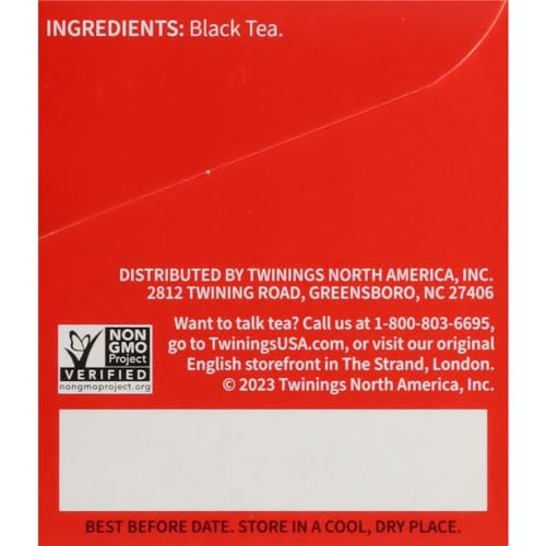 Twinings Tea From Grosvenor, Tea English Breakfast, 20 Count