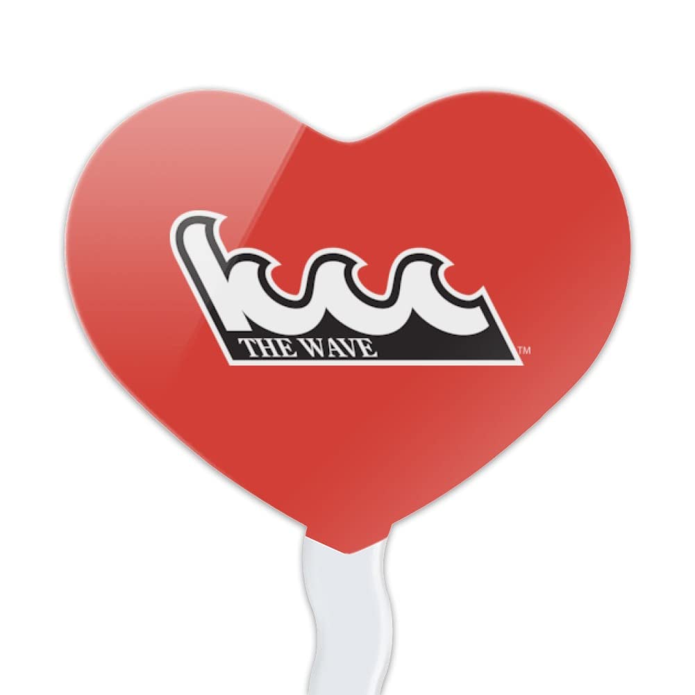 GRAPHICS & MORE Cupcake Picks Set of 6, Acrylic, Kingsborough Community College Design, Heart Love Model CUPT.HRT.ACR.6PK.CLCKNG500B