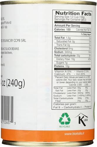 Bioitalia Black Beans (12x14 OZ)
