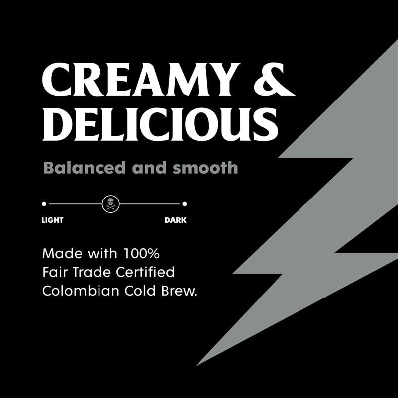 Death Wish Coffee, Iced Coffee Cold Brew, 8G Protein, Fair Trade (Original Latte)