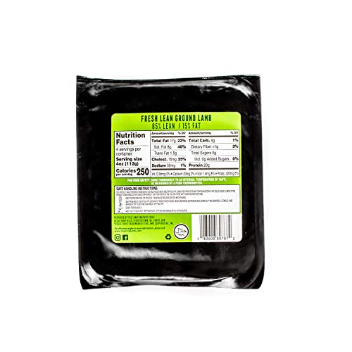 New Zealand Spring Lamb, Fresh New Zealand Ground Lamb Brick, 1 lb