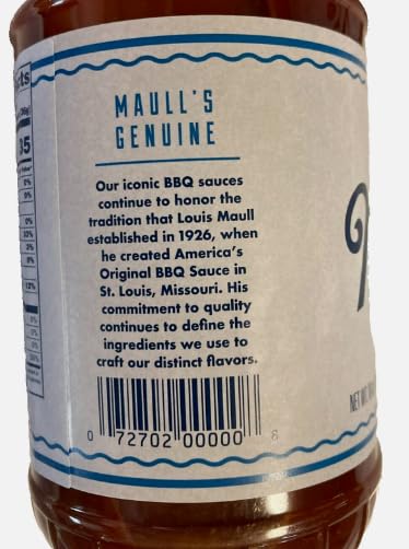 Maull'S Classic Barbecue Sauce, 18 Ounce, St. Louis Style- The Oldest Bbq Sauce In America- Original Flavor- Pack Of 2