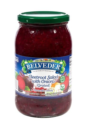 Belveder Beets 31.74 oz. Vegan, Non-GMO, Gluten-Free (1 - PACK, Beetroot Salad with Onion (Grated))