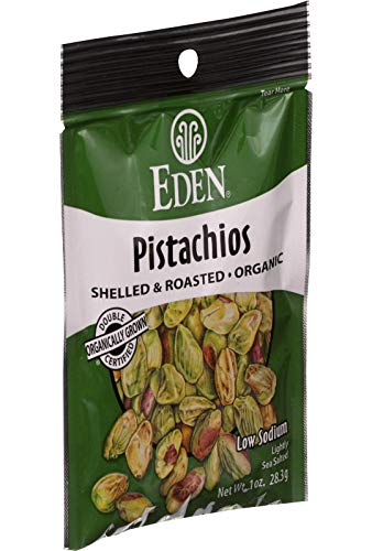 Eden Organic Shelled And Dry Roasted Pistachios, 1 Ounce (Pack Of 12)
