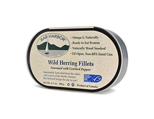 Bar Harbor Wild Herring Fillets with  ed Pepper, 6.7 oz, Pack of 12