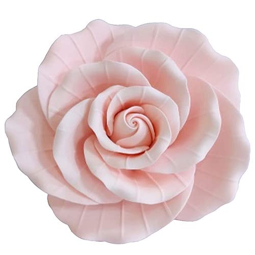 OCREME Gumpaste Flower Set - Edible Garden Roses Decorations - Pink - 3 Count - Model OCFLR-252
