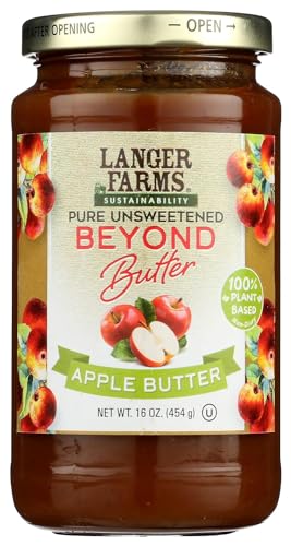 Langer Farms Unsweetened Apple Butter, 16Oz, Packaging May Vary