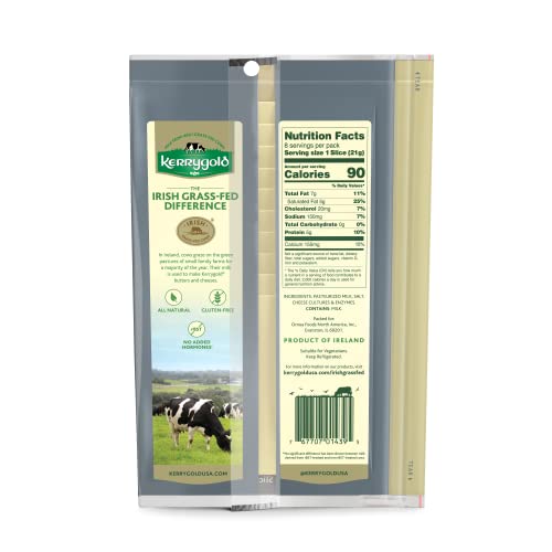 Kerrygold Grassfed Aged Irish Cheddar Slices, 6oz