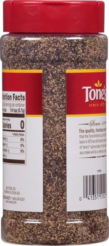 Tone'S Restaurant Black Pepper, 8.00 Ounce