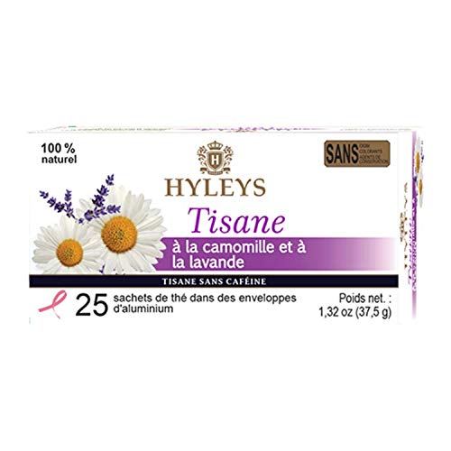 HYLEYS Herbal Tea - Lavender Blossom, Caffeine-Free, Sugar-Free, 25 Count, Decaf, Gluten-Free, Dairy-Free, Model N-17738