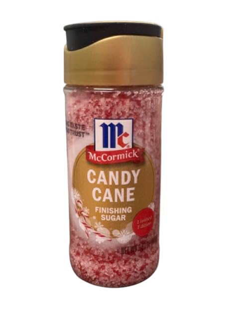 McCormick Holiday Finishing Sugar Variety Pack  Chocolate Hazelnut  Candy Cane  English Toffee Flavors  Limited Edition Dessert Topping  3 Count