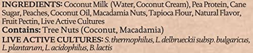 siggis Plant-Based Coconut Blend, Peach, 5.3 oz. Cup - Single Serving Dairy Free Snack, More Protein Than Sugar