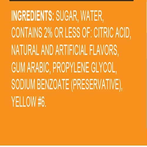 Hypothermias Hawaiian Snow Cone Syrup - 128 Fl Oz, 100% Pure Cane Sugar, Orange Flavor