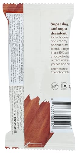 Theo Chocolate - Peanut Butter Cupdouble Chocolate - Case Of 12-1.3 Oz