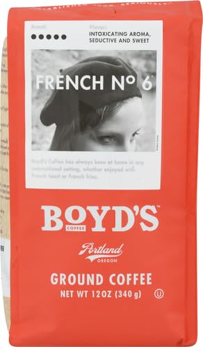 Boyd's Coffee French No. 6 Dark Roast – 100% Arabica Ground Coffee – Rich & Full-Flavored – 12 oz.