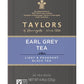 Taylors Of Harrogate Earl Grey, 50 Teabags, Black