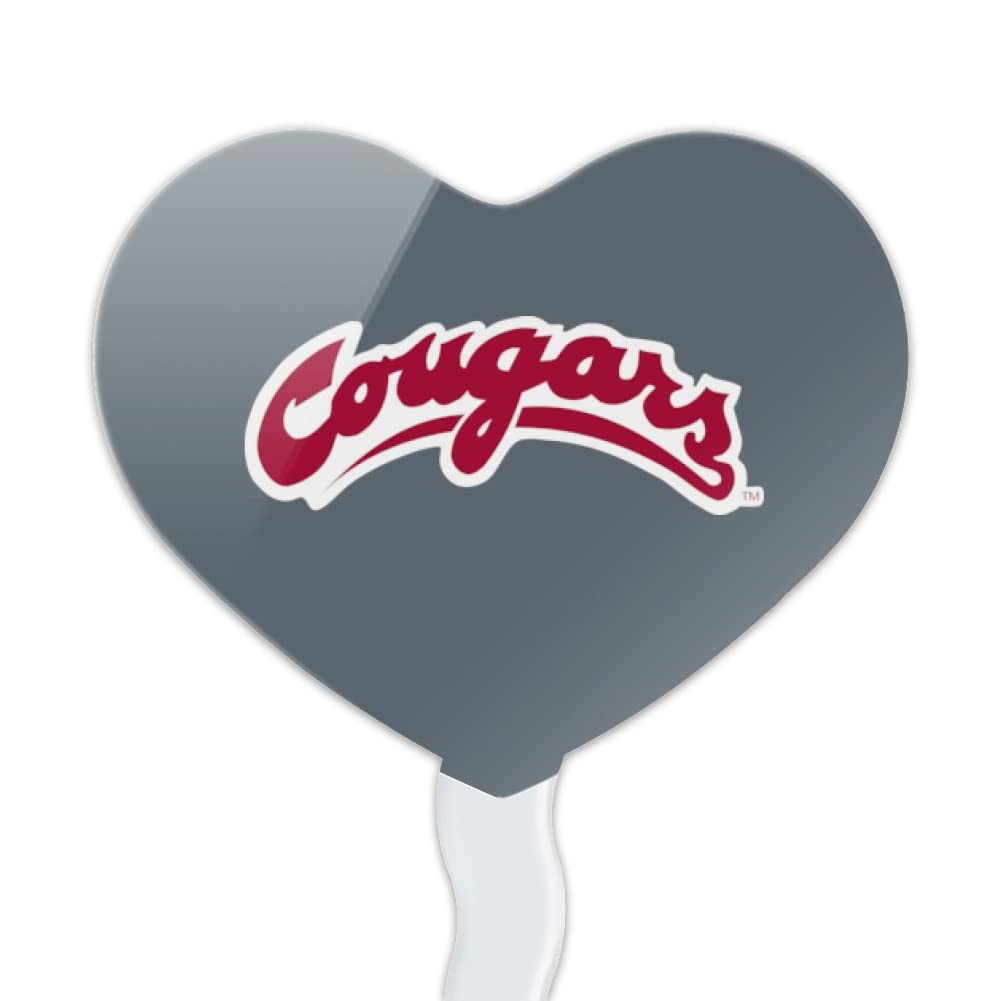 GRAPHICS & MORE Cupcake Picks Set of 6, Heart Design, Acrylic, One Size, Washington State University
