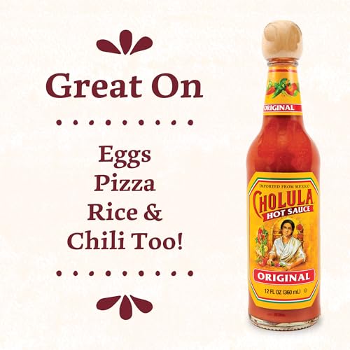 Cholula Hot Sauce Multipack, Original, Product of Mexico, Gift Set Includes Three 12 Fl Oz Bottles, Blend of Arbol & Piquin Pepp