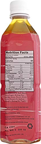 LITTLE JASMINE Lychee Oolong Tea, 16.9 Fl Oz, Pack of 12, Refreshing Flavor, Caffeine Free, Perfect for Iced Tea