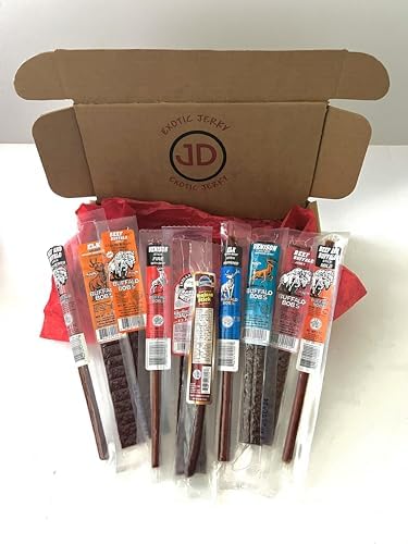 Jerky Dynasty Big Game Mix Jerky Wild Range Variety Pack With Elk, Venison & Buffalo - Unique Farm-Raised Gourmet Jerky Mix, Fla