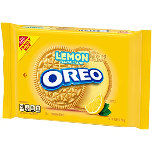 OREO Lemon Creme Sandwich Cookies, Family Size, 12 - 20 oz Packs