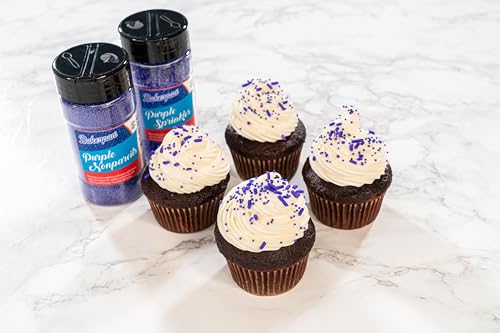Bakerpan Purple Nonpareils Sprinkles - 7 Ounces Purple Sprinkles For Cake Decorating - Edible Nonpareils For Cupcakes, Ice Cream