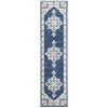 Safavieh Brentwood Collection 2 X 12 Navy  Cream Bnt865N Medallion Distressed Non-Shedding Living Room Bedroom Runner Rug