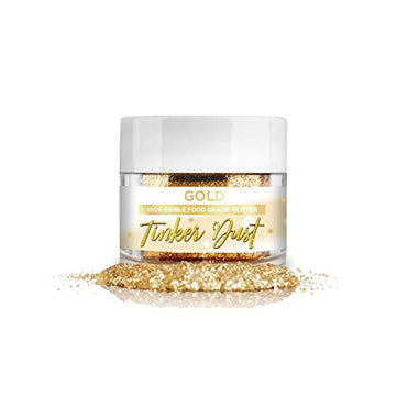 Bakell Tinker Dust - Gold (5G 1X Jar) | Edible Glitter For Cakes, Cupcakes, Cake Pops, Drinks