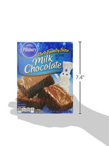 Pillsbury, Milk Chocolate Brownie Mix, Family Size, 19.5Oz Box (Pack Of 4)