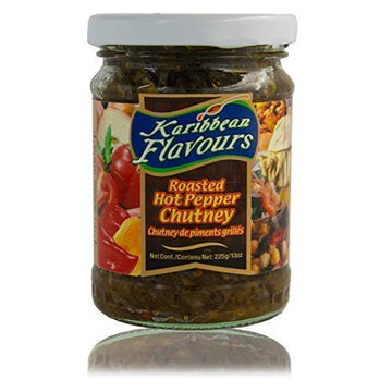 Premium Roasted Hot Pepper Relish (Trinidad Scotch Bonnet) 13 Oz - Spicy Chutney