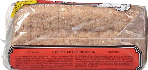 Food For Life Flourless Sprouted Grain Bread, 7 Grain, 24 oz (Frozen)