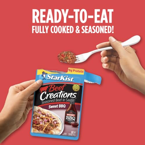 StarKist Beef Creations Sweet BBQ, 2.6 oz Pouch, 12 pack