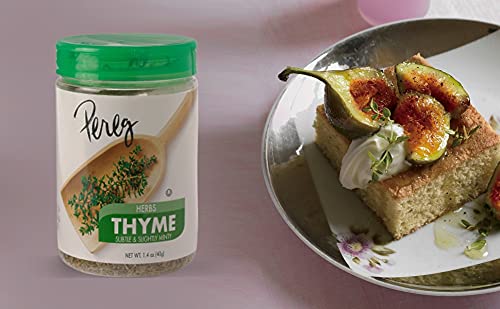 Pereg Dry Thyme Leaves - 1.40 Oz - Dried Thyme Herb Seasoning - Bulk Spices & Herbs - Adds Aromatic Flavor - Natural, Non-Gmo, N