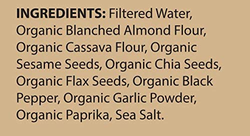 Julian Bakery Paleo Thin Crackers | Salt & Pepper | USDA Organic | Gluten-Free | Grain-Free | GMO Free | Low Carb | 8.4 Ounce (P
