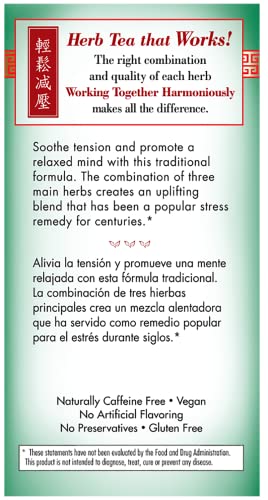 Bravo Tea Triple Stress Relief Caffeine Free Tea Bags, 20 Count
