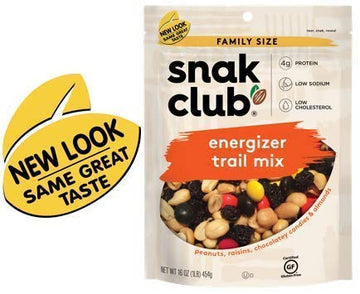 Snak Club Energizer Trail Mix, Gluten Free, 1 Pound (Pack Of 6)
